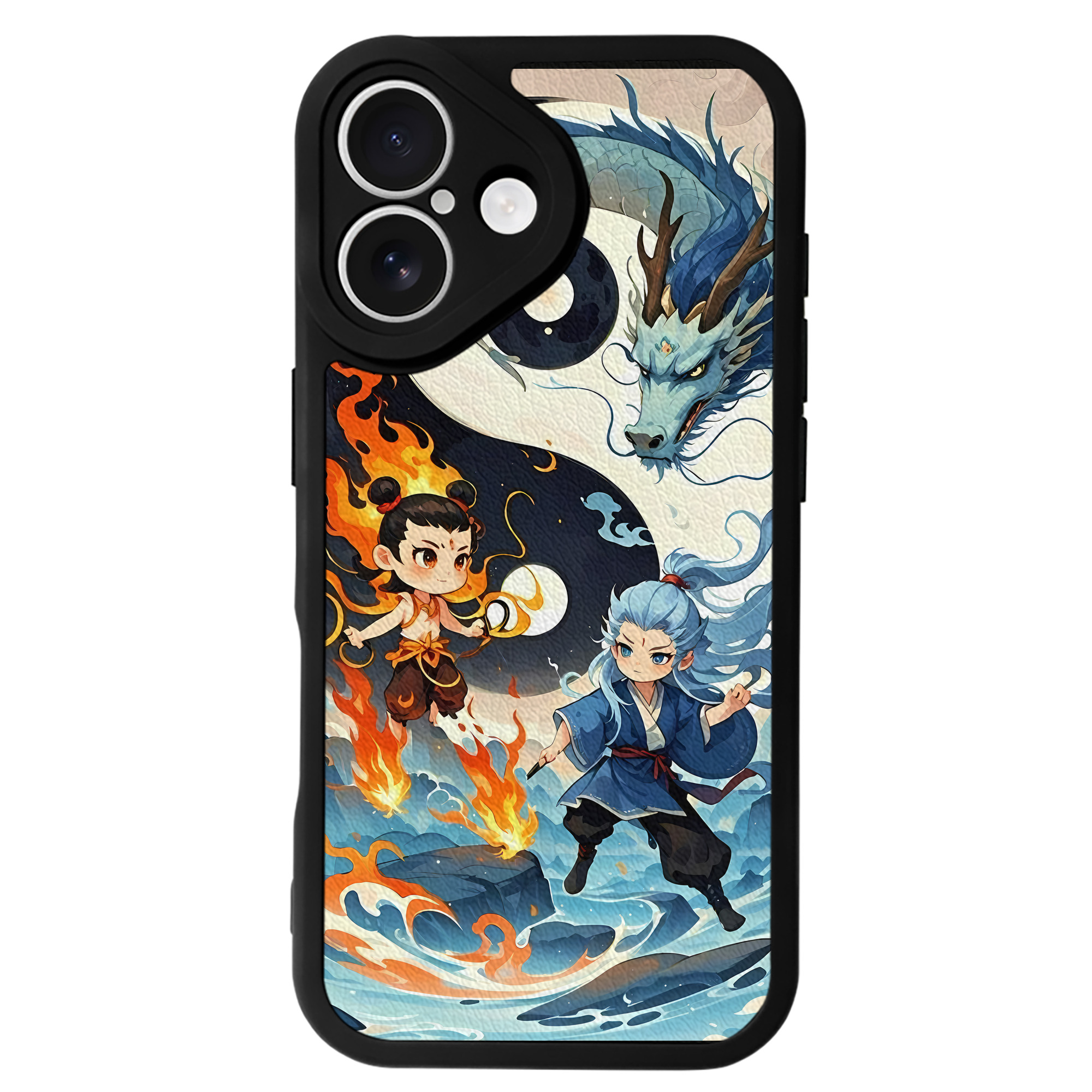 （画像用） Ne Zha 2 ナタ 魔童の大暴れ 【iPhone 16シリーズ対応】シリコンスマホケース（レザー調） 材質：シリコン